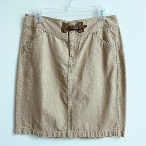 Ralph Lauren Jeans Co. Tan Buckle Front Skirt